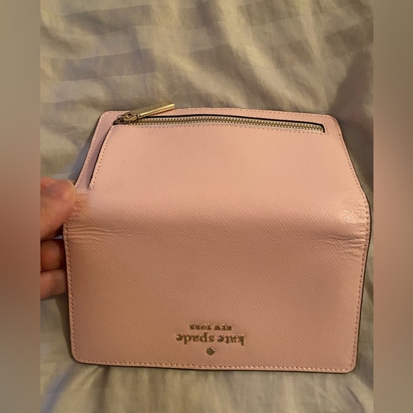 Kate Spade, Large slim bifold leather wallet. New with tags, chalk pink color. - Picture 6 of 10